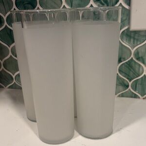 Libbey Six Inch Vintage Frosted Tom Collins Glasses  set of 6